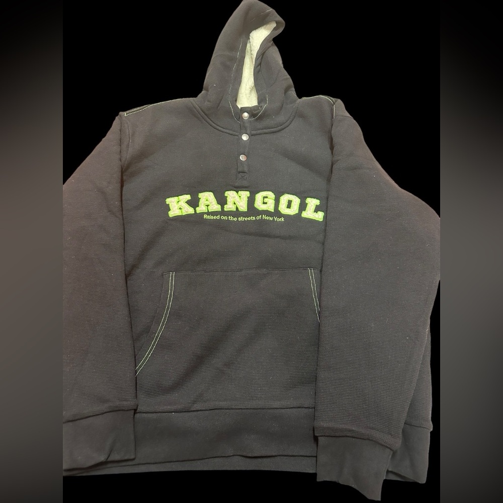 NWT KANGOL Sherpa-lined hoodie 
Size XL
100% Cotton